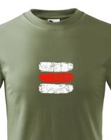 Dětské tričko s potiskem červené turistické značky