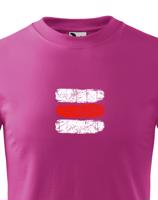 Dětské tričko s potiskem červené turistické značky