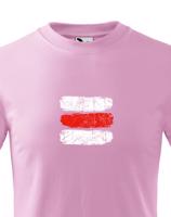 Dětské tričko s potiskem červené turistické značky