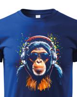 Dětské tričko s potiskem DJ monkey - tričko pro milovníky zvířat a hudby
