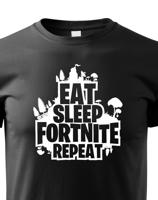 Dětské tričko s potiskem  Eat Sleep Fortnite Repeat