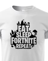 Dětské tričko s potiskem  Eat Sleep Fortnite Repeat