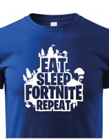 Dětské tričko s potiskem  Eat Sleep Fortnite Repeat