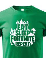 Dětské tričko s potiskem  Eat Sleep Fortnite Repeat