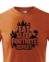 Dětské tričko s potiskem  Eat Sleep Fortnite Repeat