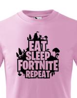 Dětské tričko s potiskem  Eat Sleep Fortnite Repeat