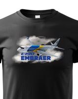 Dětské tričko s potiskem Embraer E190 tričko pro milovníky letounů