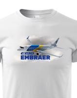 Dětské tričko s potiskem Embraer E190 tričko pro milovníky letounů