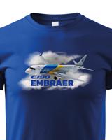 Dětské tričko s potiskem Embraer E190 tričko pro milovníky letounů