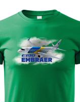 Dětské tričko s potiskem Embraer E190 tričko pro milovníky letounů