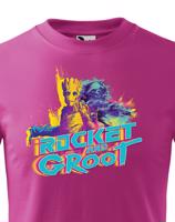 Dětské tričko s potiskem Groot a Rocket  - ideální dárek pro fanoušky Marvel