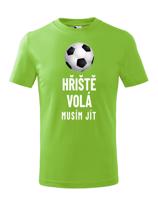 Dětské tričko s potiskem Hřiště volá musím jít - tričko pro milovníky fotbalu