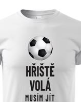 Dětské tričko s potiskem Hřiště volá musím jít - tričko pro milovníky fotbalu
