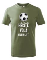 Dětské tričko s potiskem Hřiště volá musím jít - tričko pro milovníky fotbalu