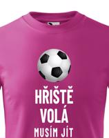 Dětské tričko s potiskem Hřiště volá musím jít - tričko pro milovníky fotbalu