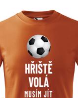 Dětské tričko s potiskem Hřiště volá musím jít - tričko pro milovníky fotbalu