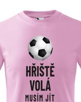Dětské tričko s potiskem Hřiště volá musím jít - tričko pro milovníky fotbalu