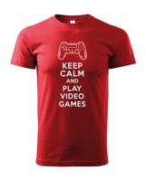 Dětské tričko s potiskem Keep calm and play games - pro hráče