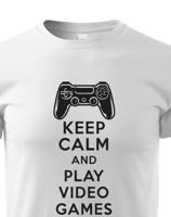 Dětské tričko s potiskem Keep calm and play games - pro hráče