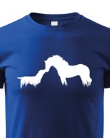 Dětské tričko s potiskem koně a psa - skvělý dárek pro milovníky zvířat