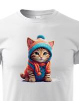 Dětské tričko s potiskem koťátka v oblečku - tričko pro milovníky koček