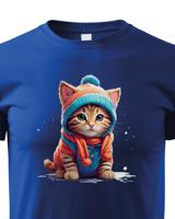 Dětské tričko s potiskem koťátka v oblečku - tričko pro milovníky koček