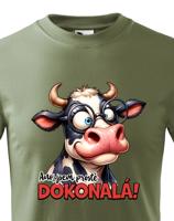 Dětské tričko s potiskem Krávy - jsem prostě dokonalá - dárek na narozeniny nebo Vánoce