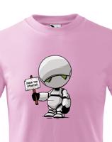 Dětské tričko s potiskem Marvin Robot