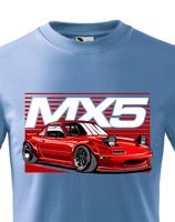 Dětské  tričko s potiskem  Mazda MX5 - tričko pro milovníky aut