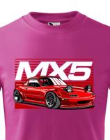 Dětské  tričko s potiskem  Mazda MX5 - tričko pro milovníky aut
