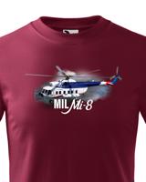Dětské tričko s potiskem Mil Mi-8 - ideální dárek pro milovníky helikoptér