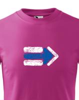 Dětské tričko s potiskem modré turistické šipky