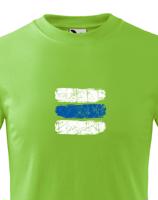 Dětské tričko s potiskem modré turistické značky