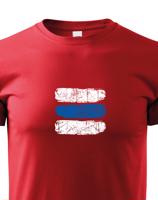 Dětské tričko s potiskem modré turistické značky