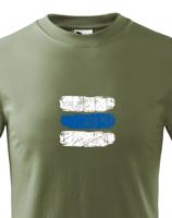 Dětské tričko s potiskem modré turistické značky