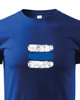 Dětské tričko s potiskem modré turistické značky