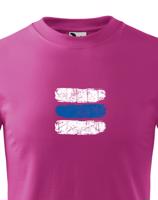 Dětské tričko s potiskem modré turistické značky