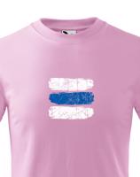 Dětské tričko s potiskem modré turistické značky