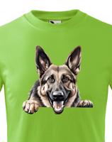 Dětské tričko s potiskem Německý ovčák -  tričko pro milovníky psů