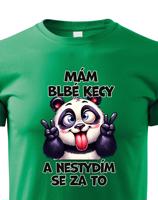Dětské tričko s potiskem Pandy - mám debilní kecy - dárek na narozeniny nebo Vánoce