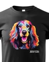 Dětské tričko s potiskem plemene Afganský chrt s volitelným jménem