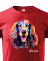 Dětské tričko s potiskem plemene Afganský chrt s volitelným jménem