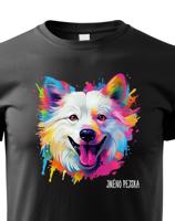 Dětské tričko s potiskem plemene  Americký eskimácky pes s volitelným jménem