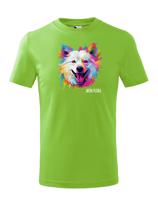 Dětské tričko s potiskem plemene  Americký eskimácky pes s volitelným jménem