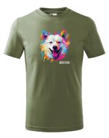 Dětské tričko s potiskem plemene  Americký eskimácky pes s volitelným jménem