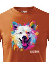 Dětské tričko s potiskem plemene  Americký eskimácky pes s volitelným jménem