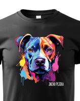 Dětské tričko s potiskem plemene  Americký stafordšírsky teriér s volitelným jménem