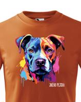 Dětské tričko s potiskem plemene  Americký stafordšírsky teriér s volitelným jménem