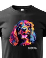 Dětské tričko s potiskem plemene Anglický kokršpaněl s volitelným jménem