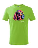 Dětské tričko s potiskem plemene Anglický kokršpaněl s volitelným jménem